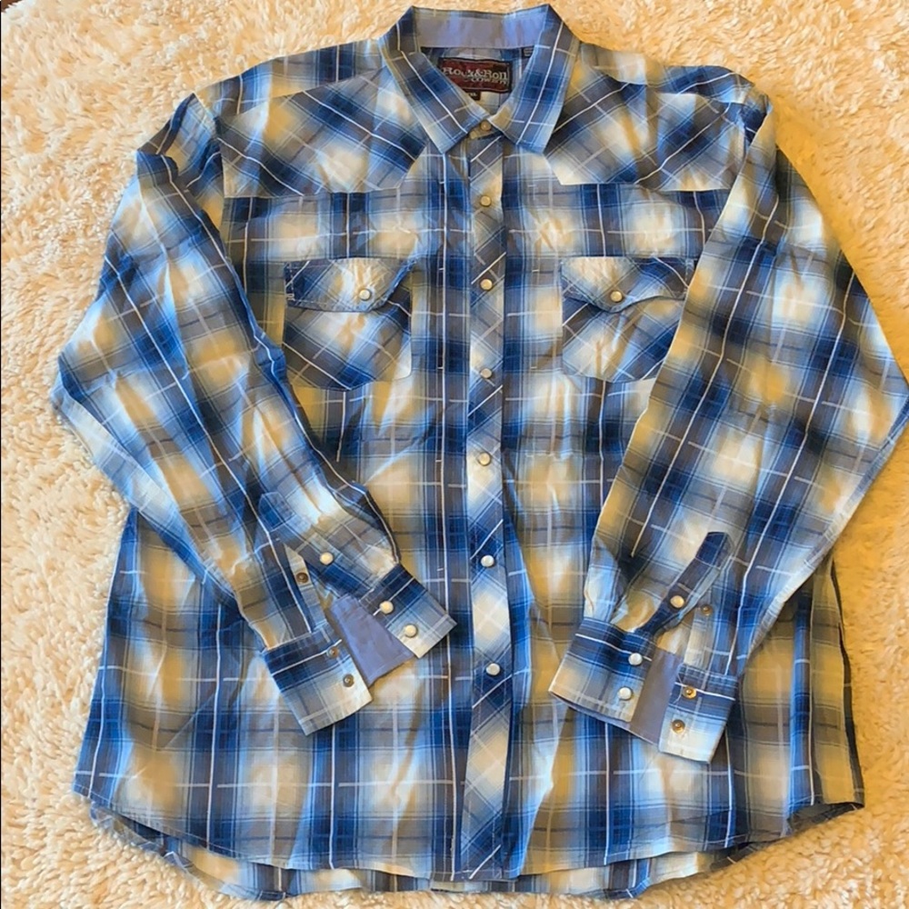 Men’s Rock & Roll cowboy button down shirt xxl